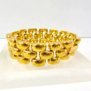 Vintage Nina Ricci 24K Gold Plated Bracelet